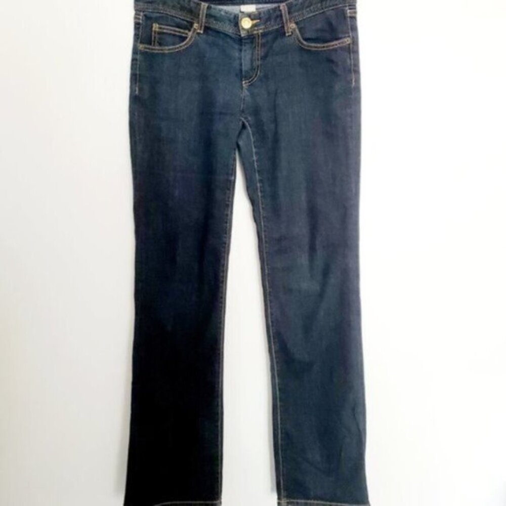 Michael Kors Size 8 Blue Demin Low Riser Flair Leg Stretchy Jeans